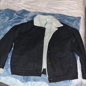 black jean jacket